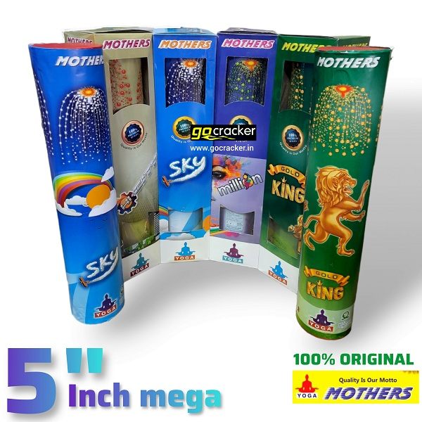 mothers fireworks 5 inch mega skyshot crackers