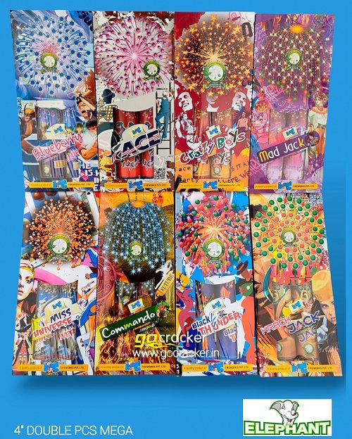 4INCH DOUBLE PCS SKYSHOT INF ELEPHANT FIREWORKS